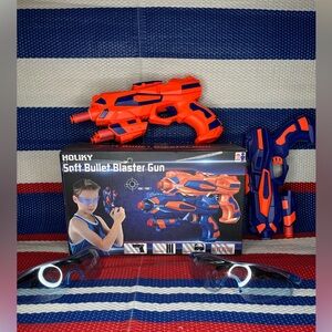 ✨🥳 Holiky Soft Bullet Blaster Guns With Protective Eyewear Boys Play Set Ages 6+